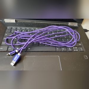 Crucial tech lightning connector heavy duty braided nylon charging cable cord.